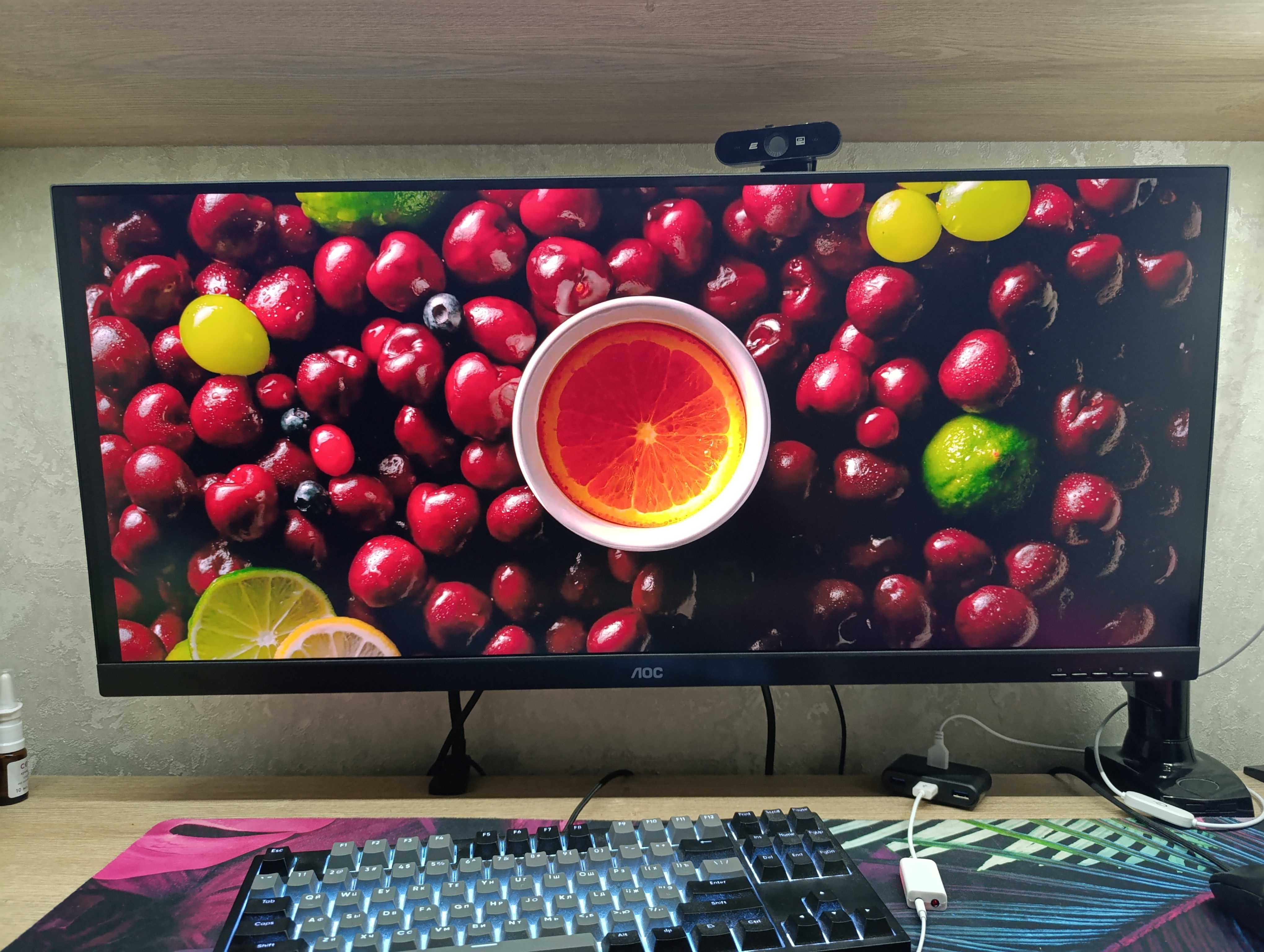 Монітор AOC 34" U34E2M, 3440х1440, 100Гц