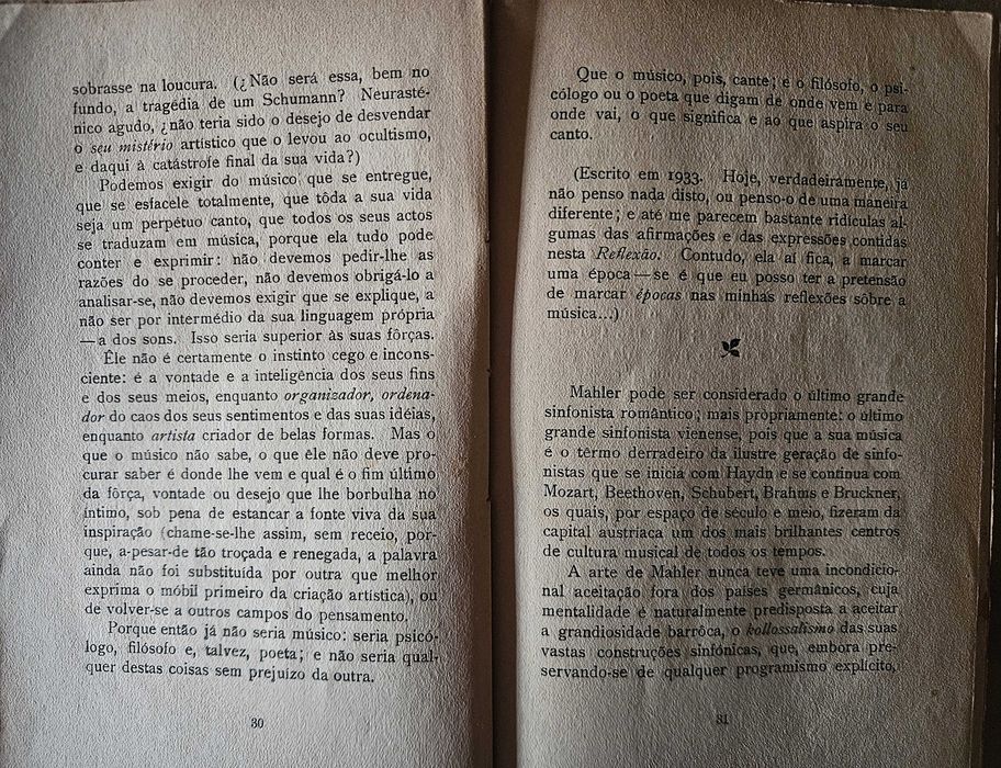 Livro antigo - Reflexões Sobre a Música - Fernando Lopes Graça
