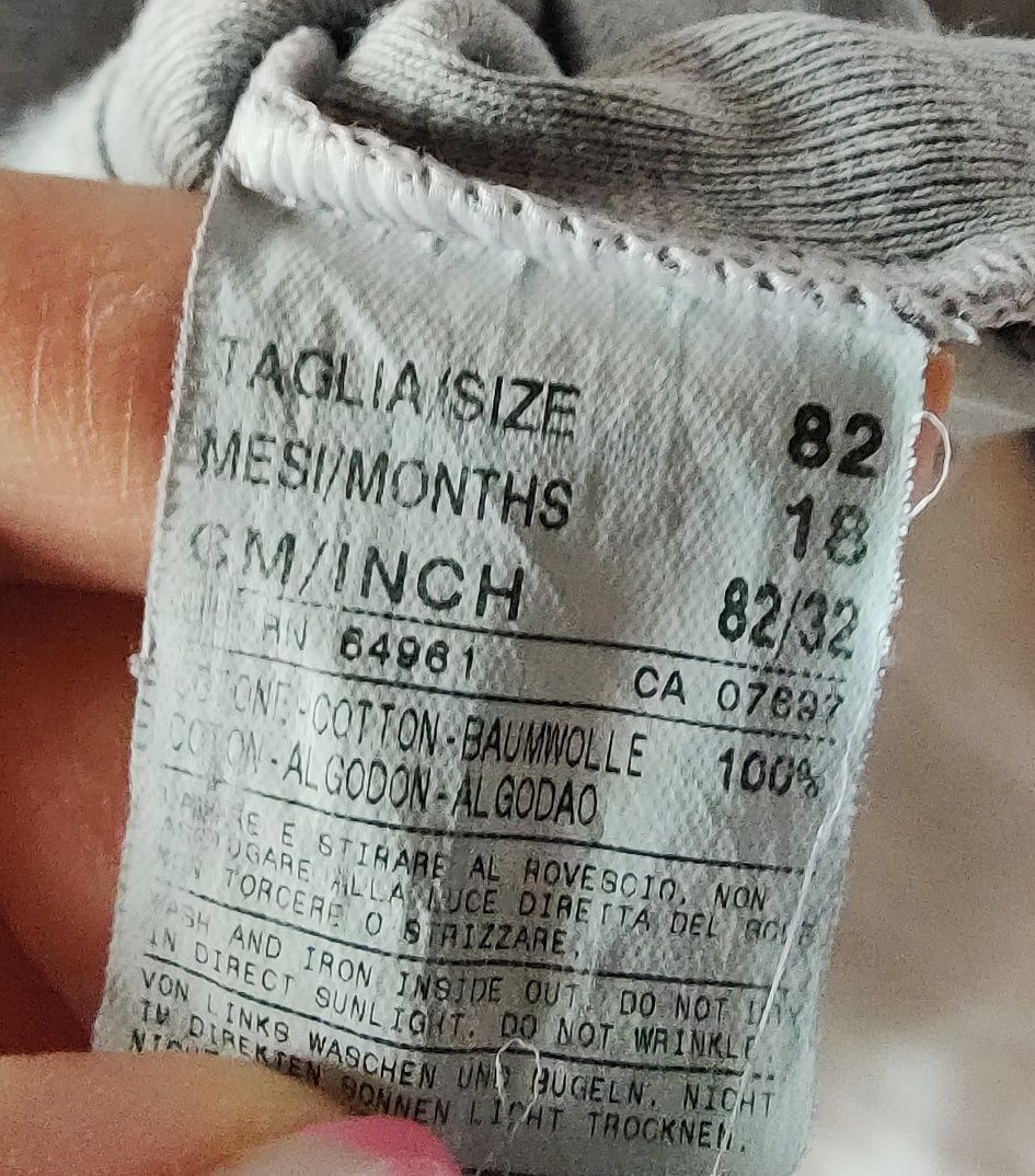 Bluza niemowlęca bluzka united colors of Benetton r 80 szara