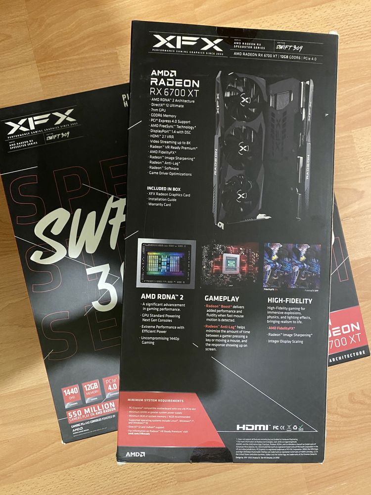 НОВА Відеокарта XFX Radeon RX 6700 XT SWFT 309 12GB