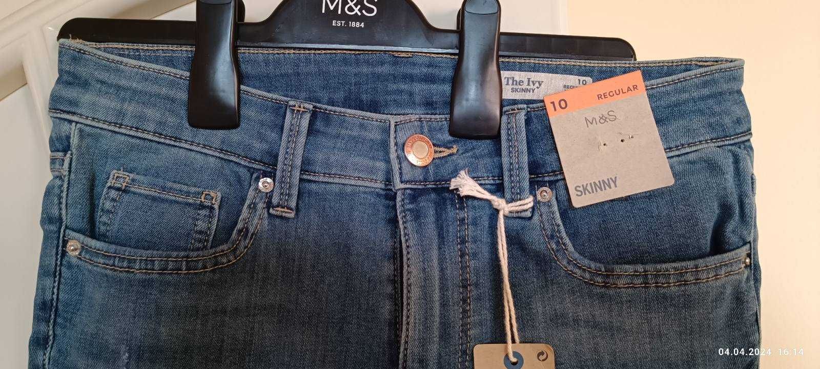 Джинсы Marks&Spenser, женские, Skinny, размер-10(S), новые с этикеткой