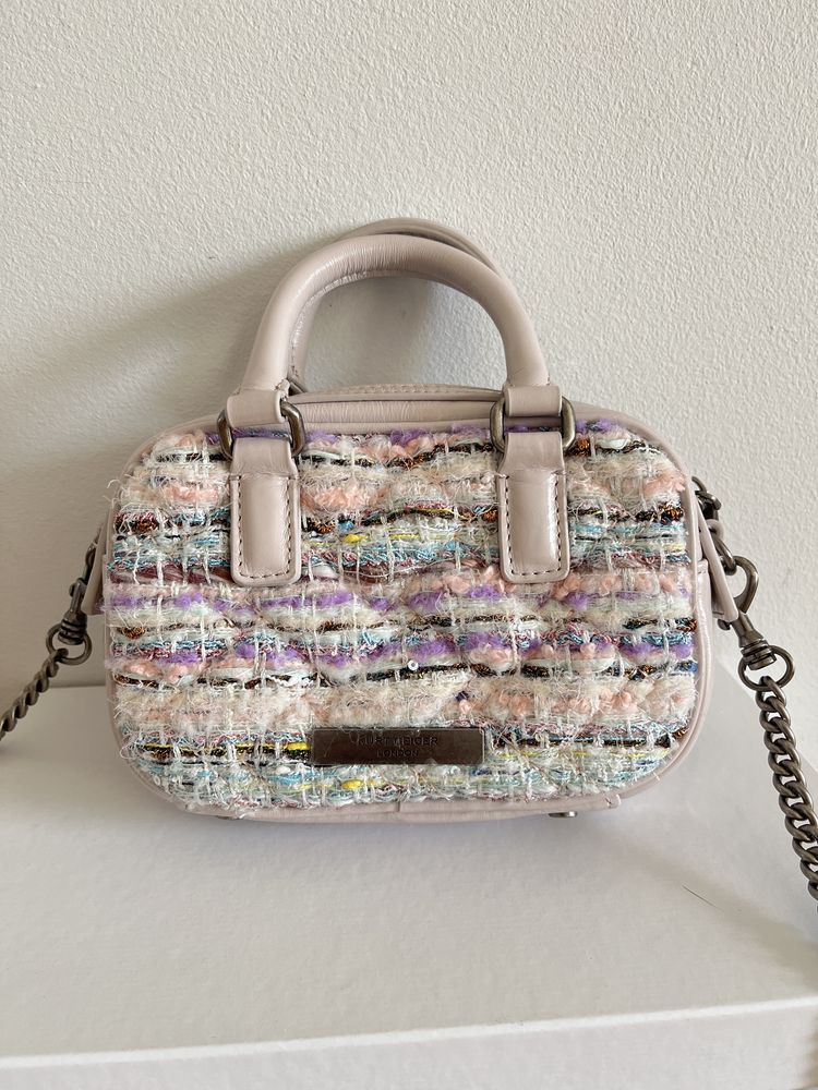Kurt Geiger tweedowa torba do ręki  kensington kopertówka nowa