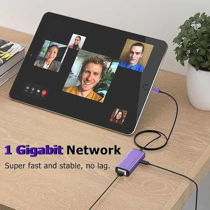 Adapter Lightning na Ethernet 1000 Mb/s 2 w 1 do iPhone iPad (187b)