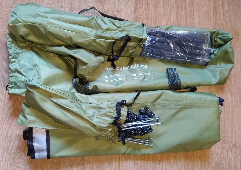 Markiza do samochodu 440x200 UV tarp żagiel zielony