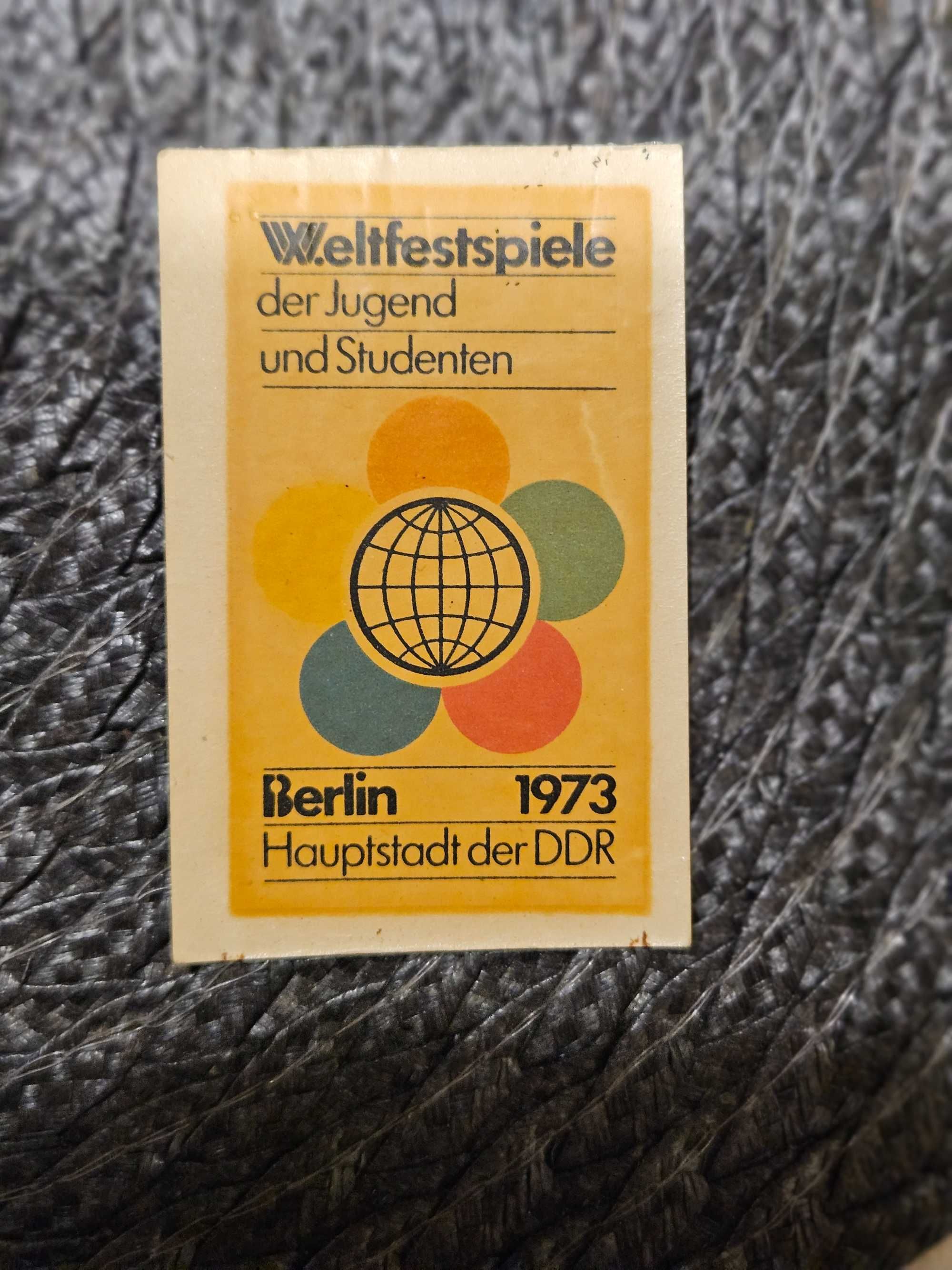 Światowy festiwal młodzieży i studentów Berlin 1973 wejściówka