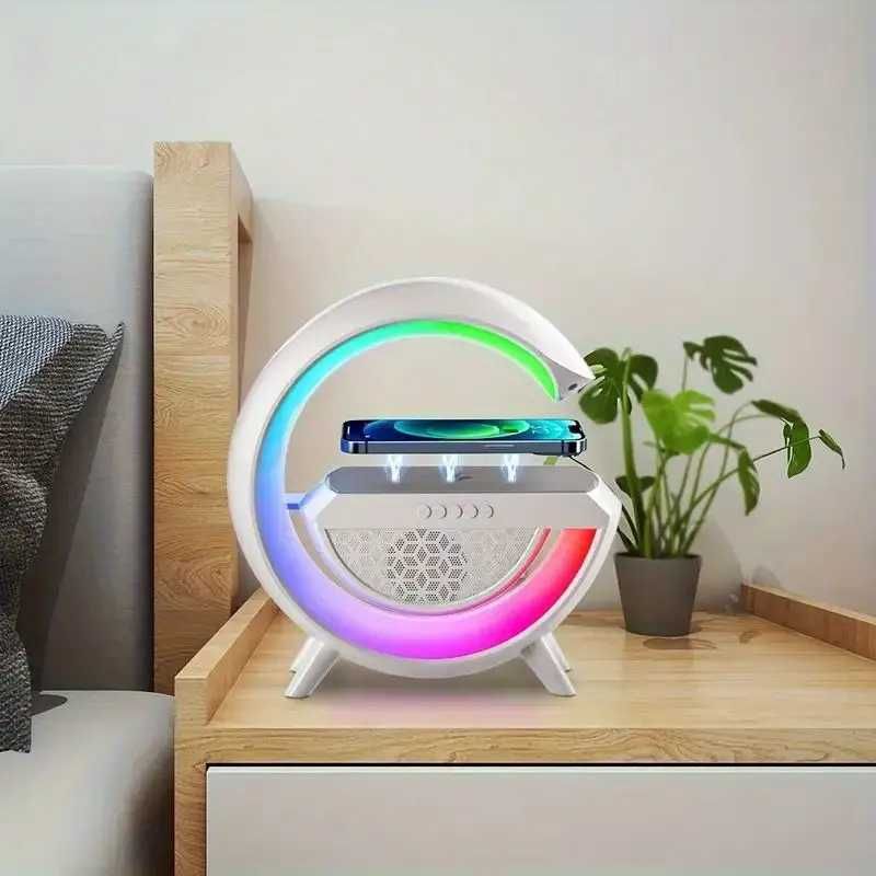 Inteligenta Lampka RGB Głośnik Ładowarka Bezprzewodowa Darmowa Dostawa