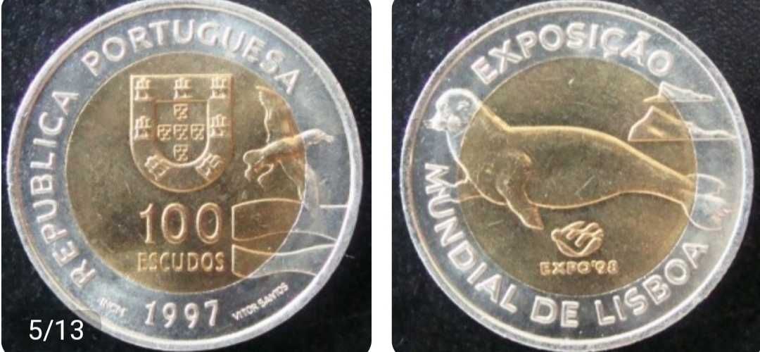 Moedas portuguesas de coleção 50$/100$ escudos