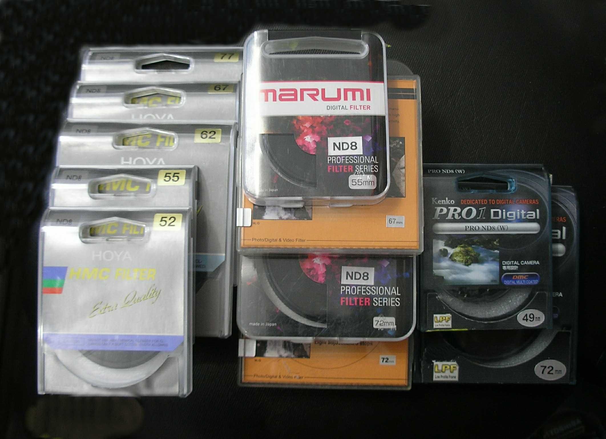 Светофильтры для оптики UV, PL,ND4,ND8,GC-Gray: Marumi,Kenko,Hoya