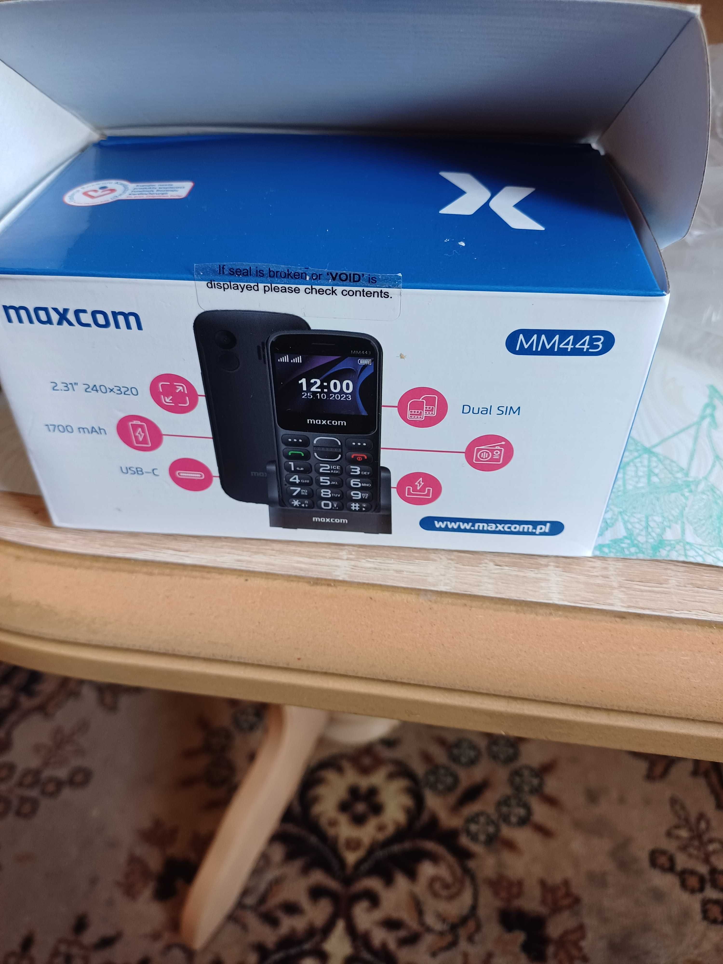 Maxcom Mm443 telefon komórkowy dla seniora