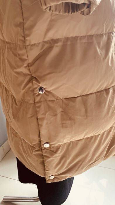 Długa kurtka pikowana płaszcz