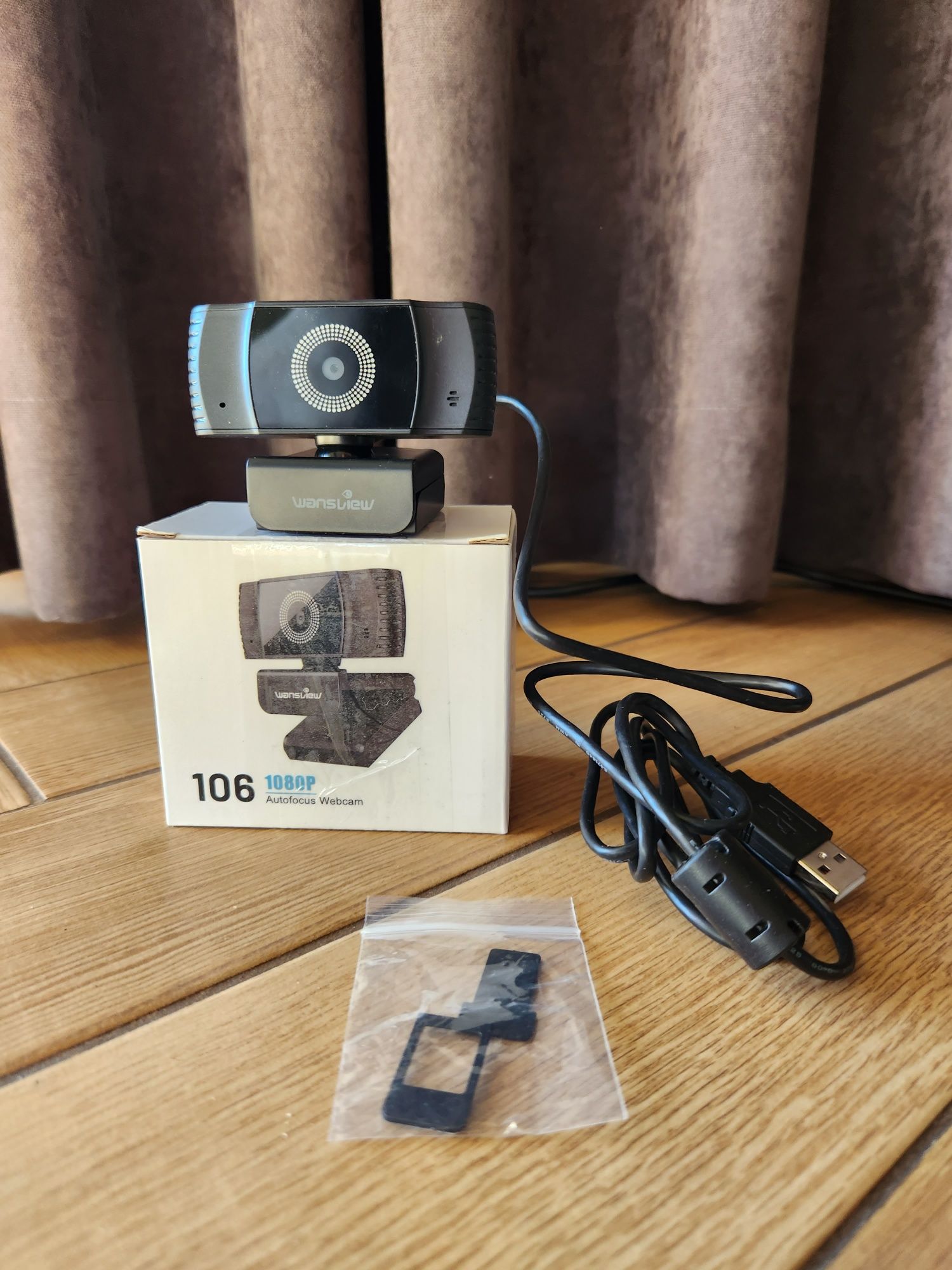 wansview Kamera internetowa, autofokus 1080P z mikrofonem i osłoną