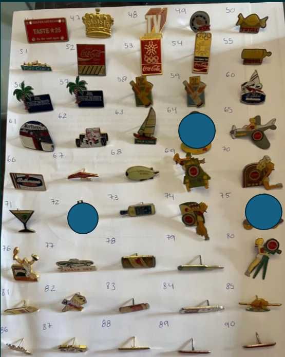 Coleção Pins vintage