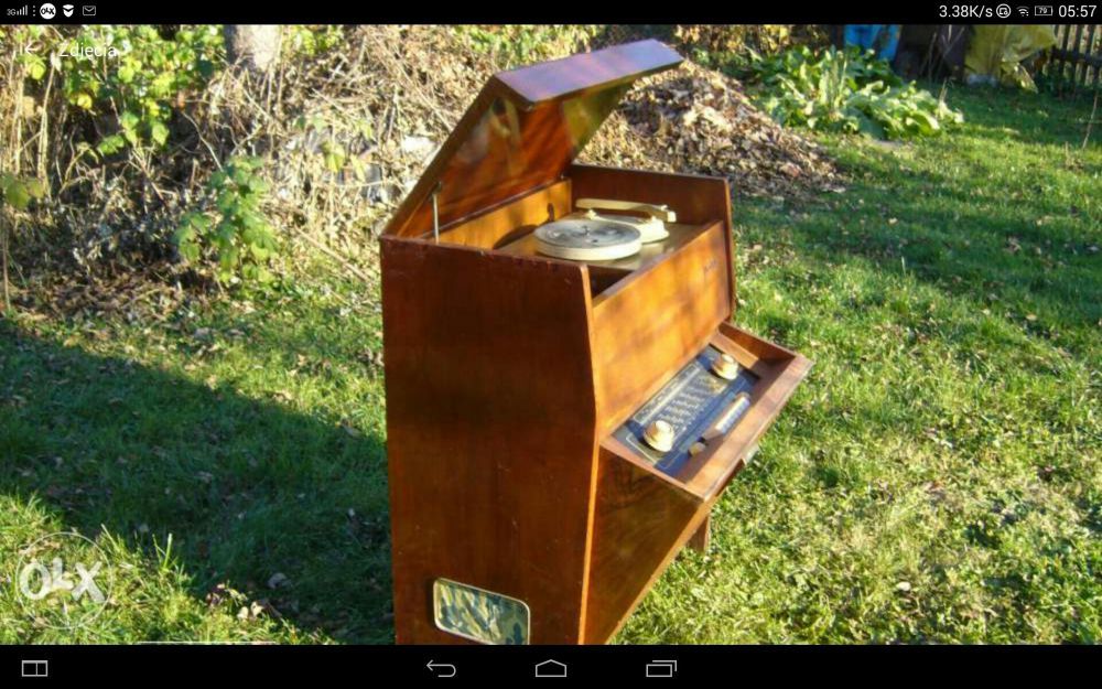 Radio z gramofonem lata 50 te idealne do przeróbki lub dla konesera