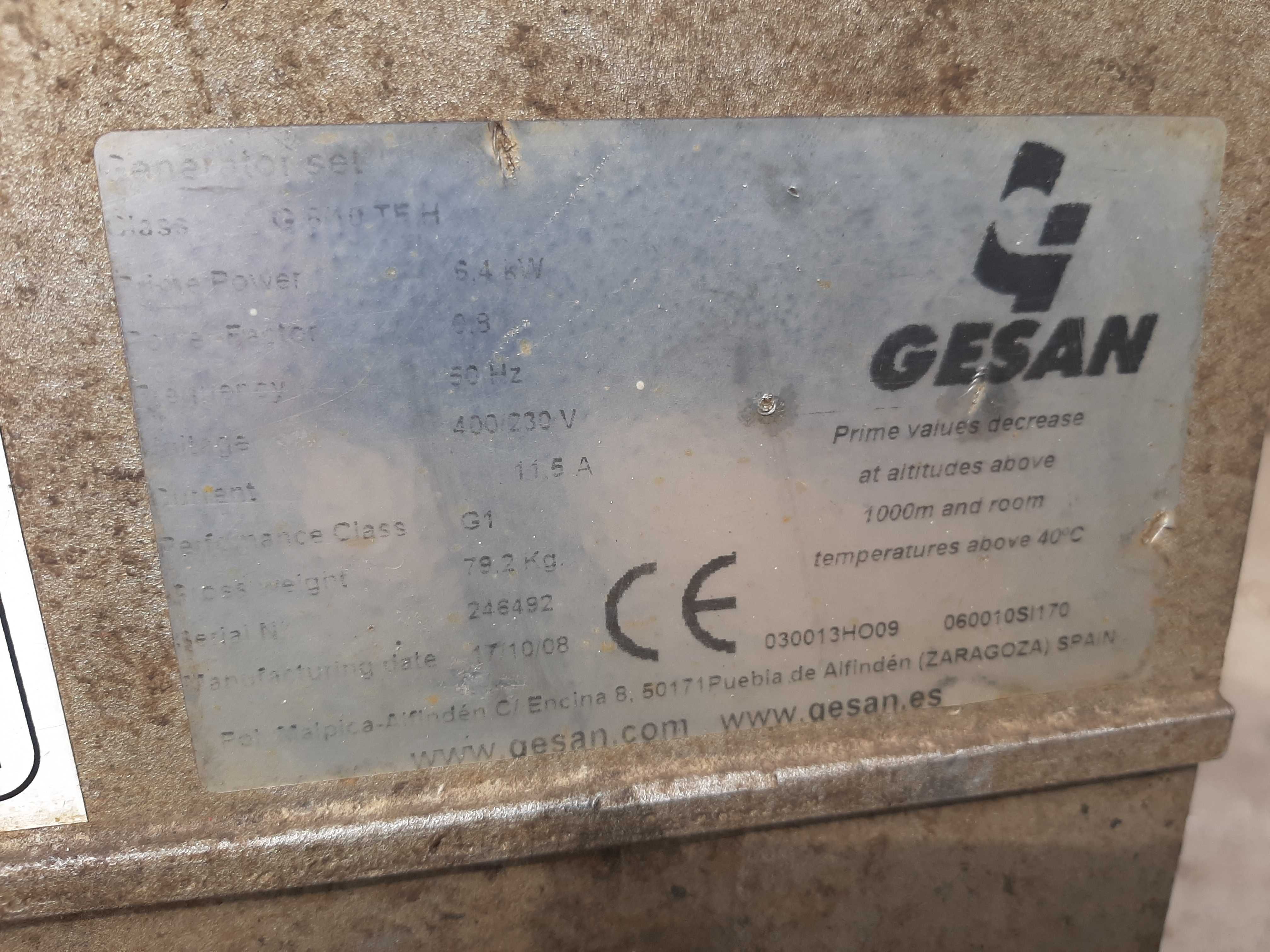 Agregat prądotwórczy Generator prądu GESAN G 8/10 TFH  HONDA 3 FAZOWY