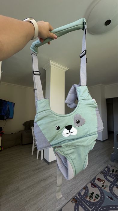 вожджі ходунки дитячі ведмедик блакитні нові вожжі