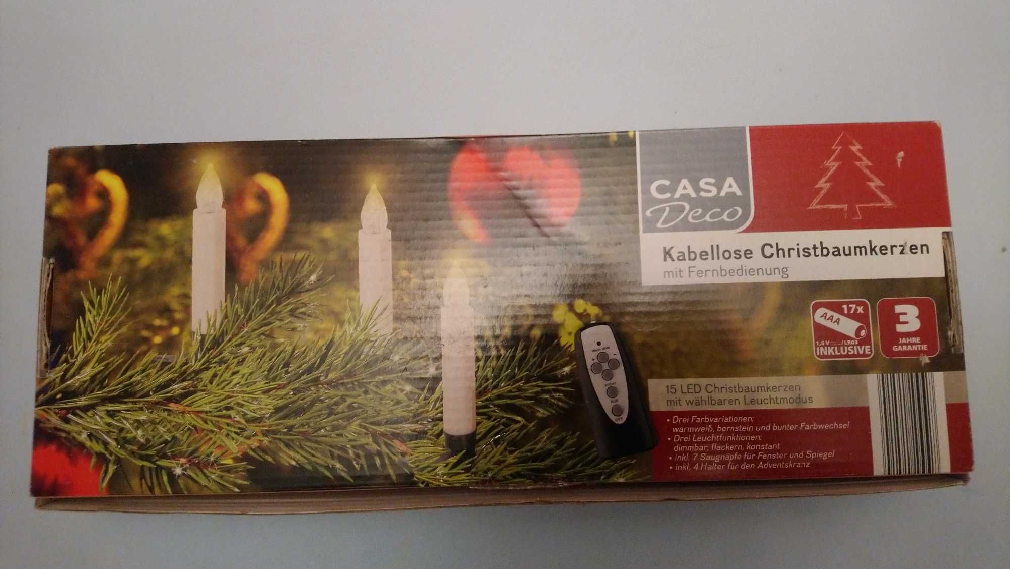 bezprzewodowe światełka choinkowe Casa Deco Kabellose Christbaumkerzen