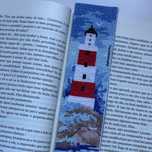 Marcador de livro em Ponto Cruz