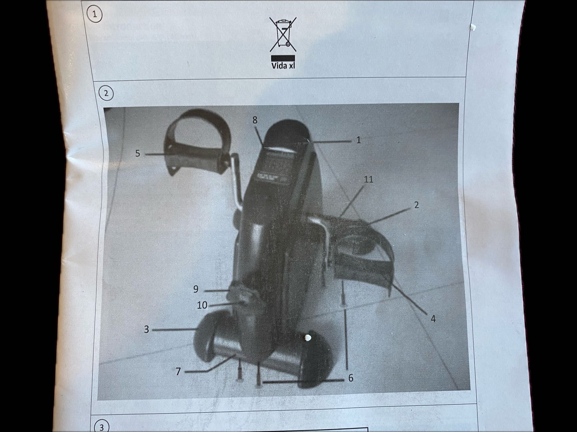 Bicicleta de exercícios mini com volante prata - Nova e Embalada