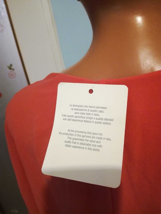 Elegancka włoska bluzka wizytowa, nowa z metką