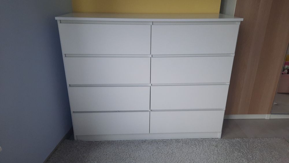 Komoda biała z szufladami 120x97x40