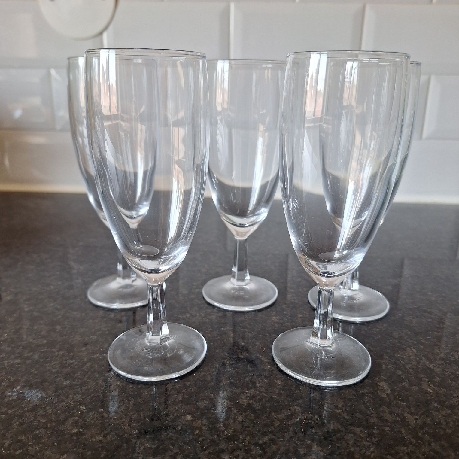 5 copos champagne