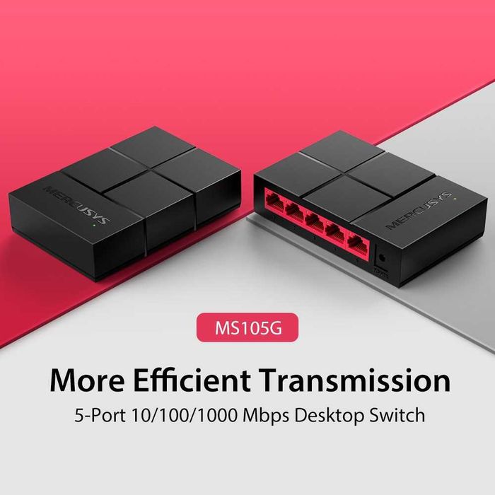 Switch Mercusys MS105G - 5 Portas Gigabit