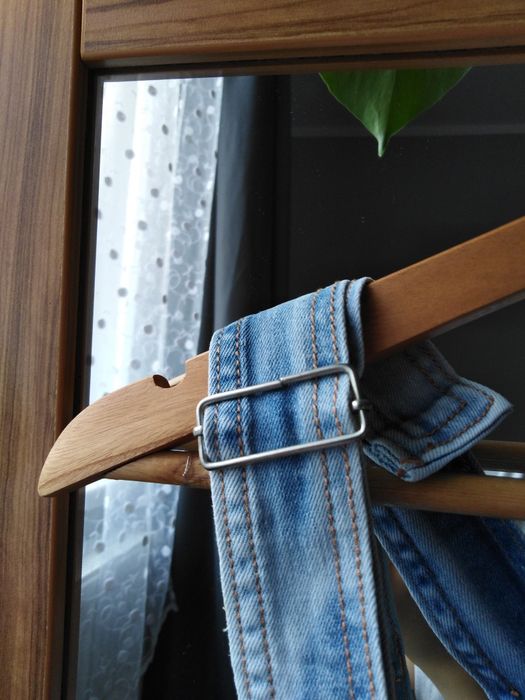 Damskie Niebieskie Krótkie Ogrodniczki