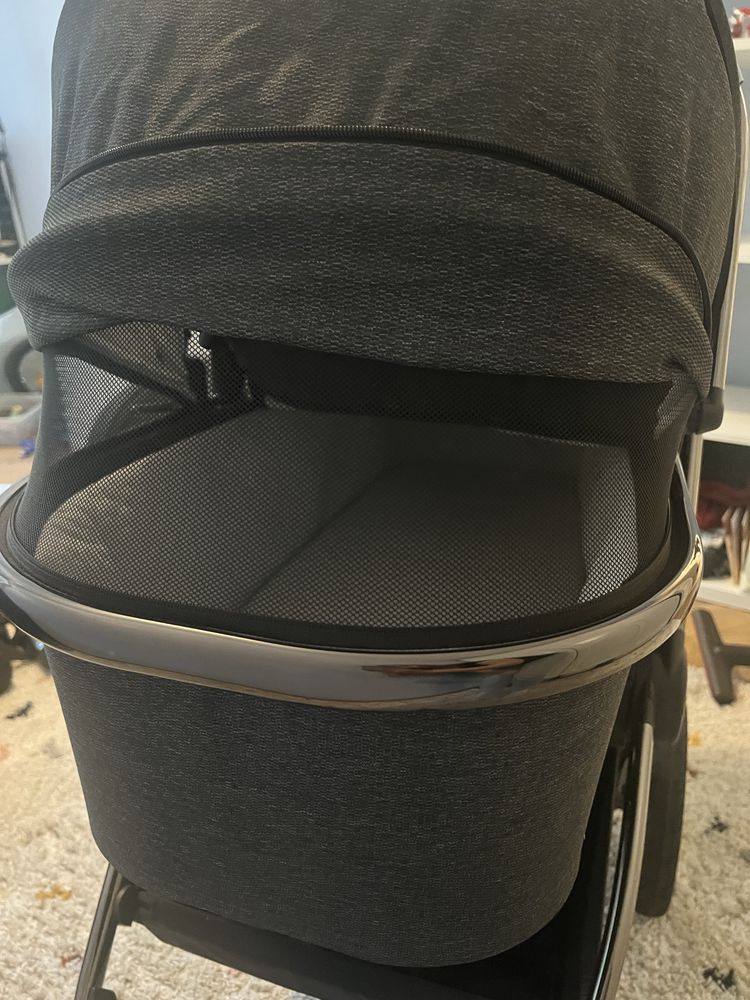 Wózek 2 w 1 Muuvo Quick 2.0 Black Chrome XL + akcesoria