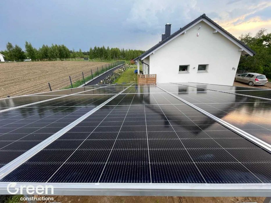 Carport dwustanowiskowy wiata garażowa fotowoltaika panele PV dotacje