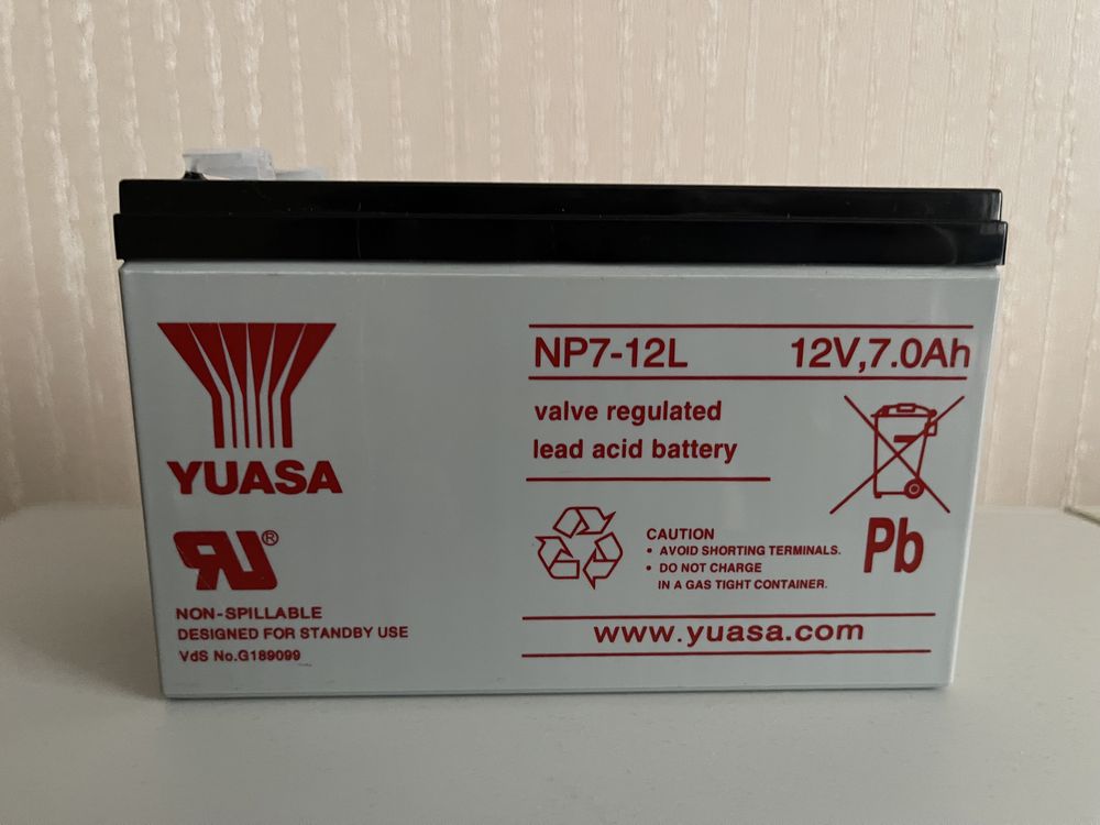 Аккумулятор Yuasa NP7-12L  12V 7.0Ah для бесперебойника ИБП