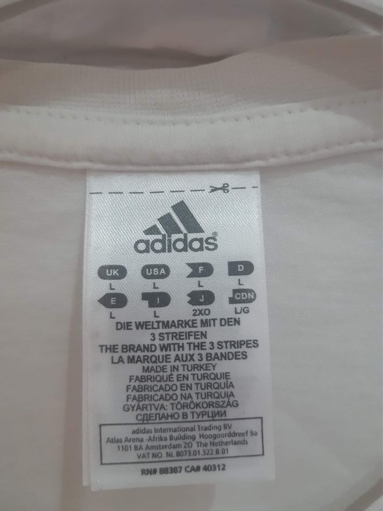 Biały T-shirt Adidas