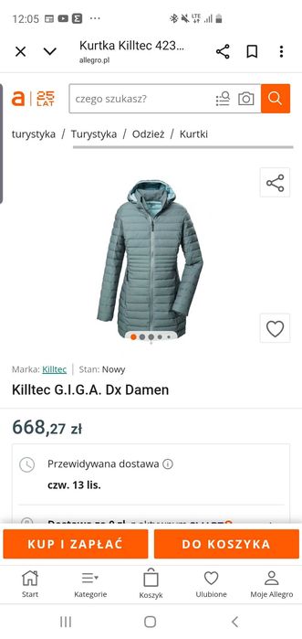 Damska kurtka puchowa 38