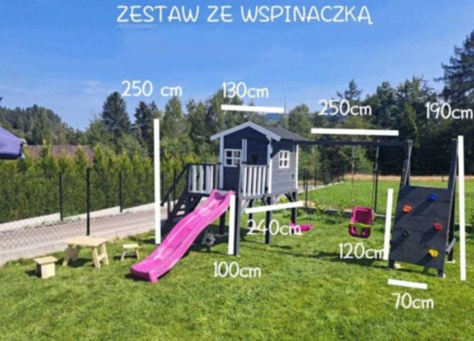 Domek drewniany dla dzieci Cały Zestaw Zamów teraz, odbierz wiosną :)
