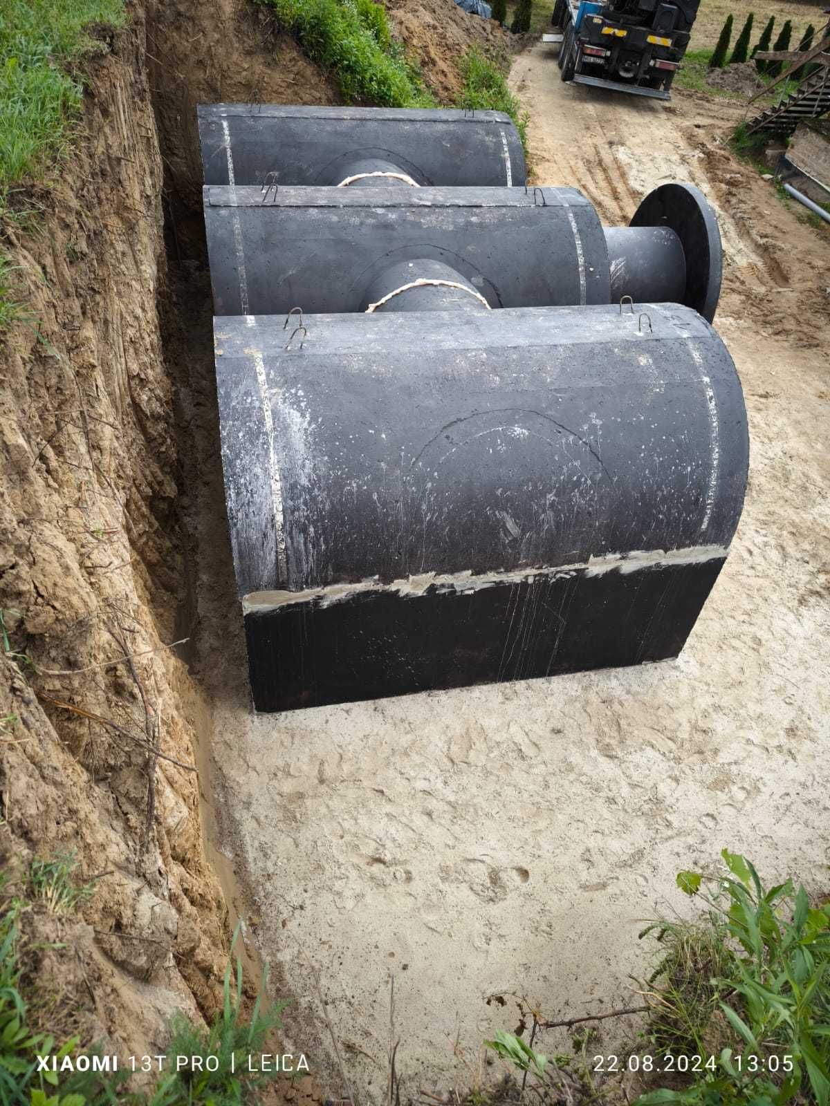 Piwnica betonowa 3x350 ziemianka ogrodowa B30W8 drzwi schody wentylacj