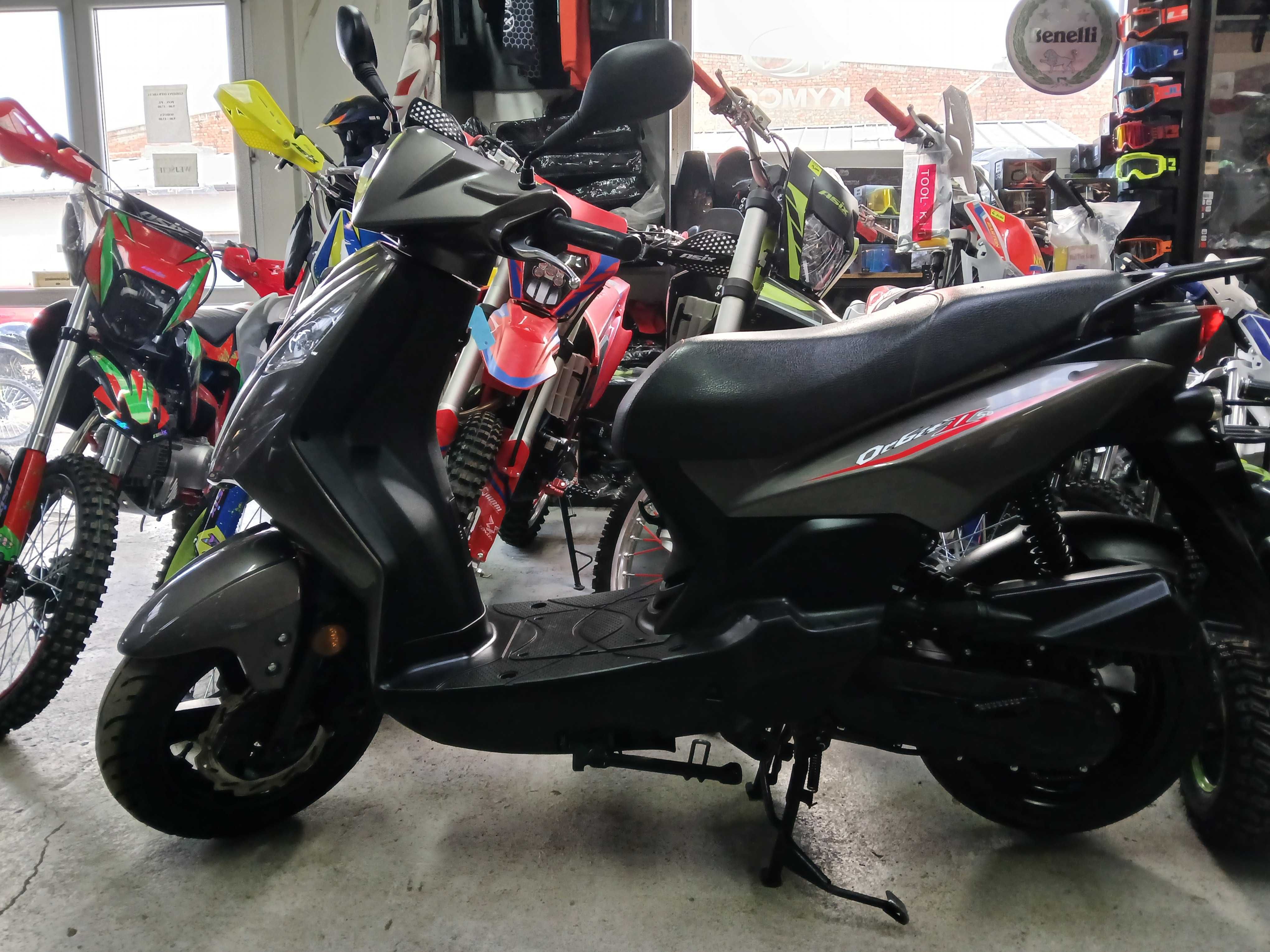 Skuter Sym Orbit II okazja Piękny zadbany kymco RATY 50cc AM dowód 4t