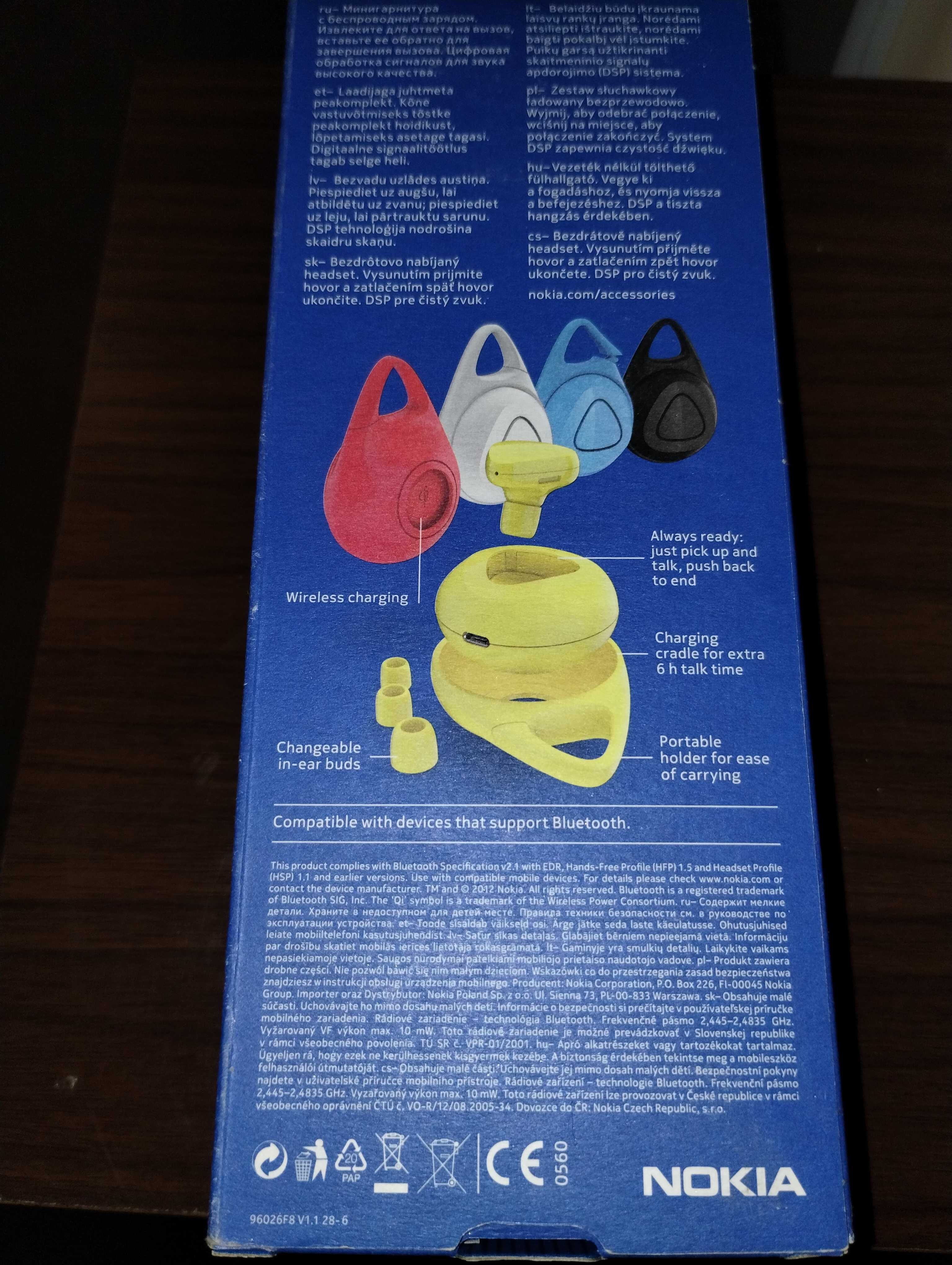 Designerska słuchawka Bluetooth Nokia BH-220 (multipoint)