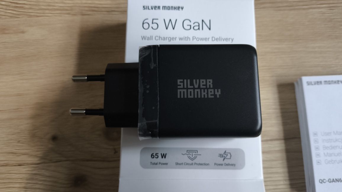 Nowa ładowarka sieciowa Silver Monkey GAN 65W USB-C USB-A