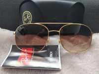 RAY-BAN® RB3593 złote męskie okulary przeciwsłoneczne / super stan!!