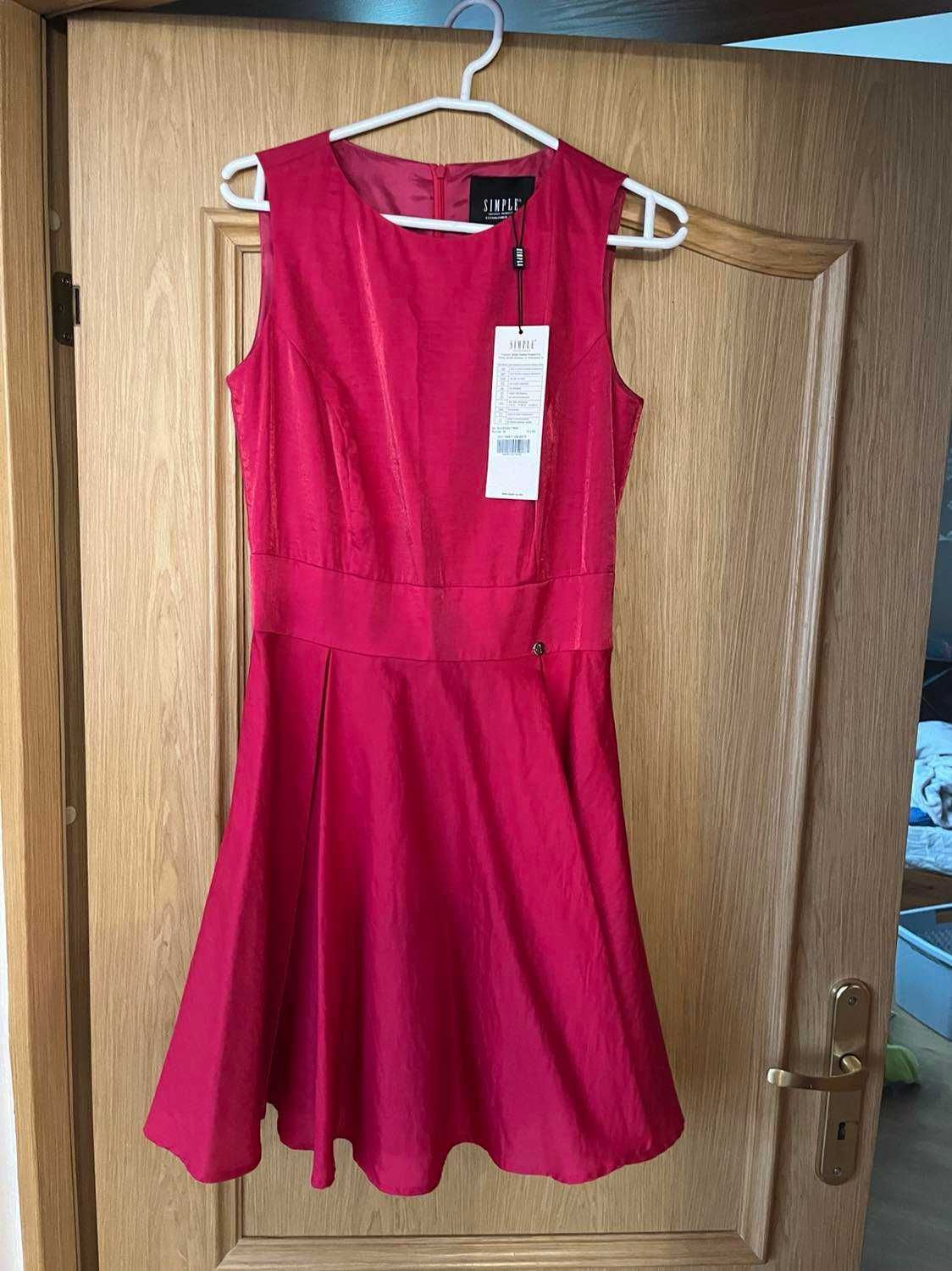 Sukienka SIMPLE różowa, rozmiar 36, z metką nowa