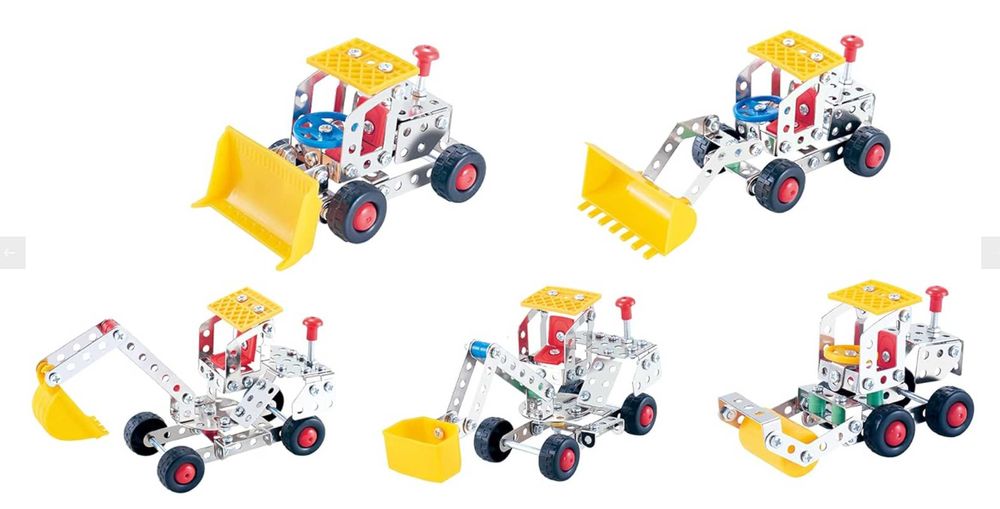 Металевий конструктор для дітей 5 в 1 Спецтехніка 139 елементів