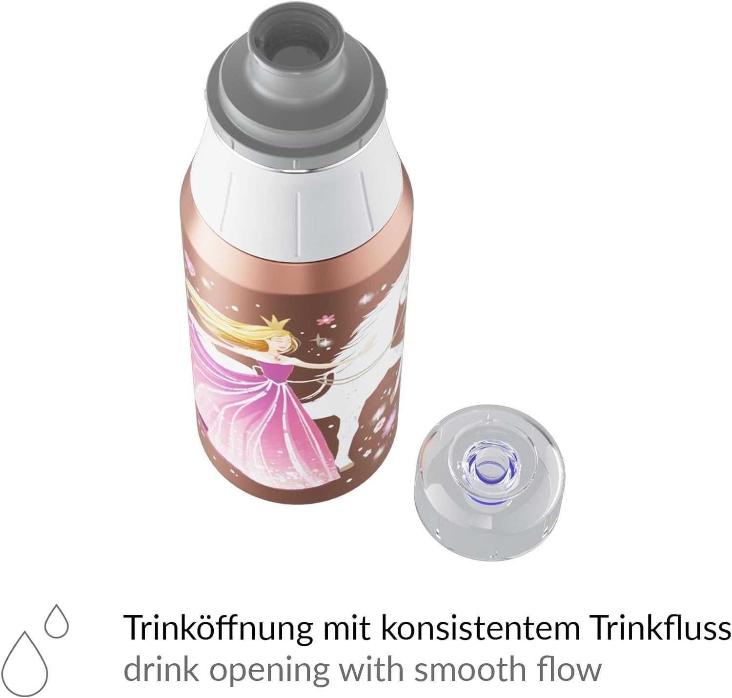 ALFI 600ml butelka księżniczka bidon metalowy w303