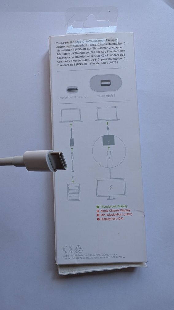 Adaptador Thunderbolt 3 (USB-C) para Thunderbolt 2