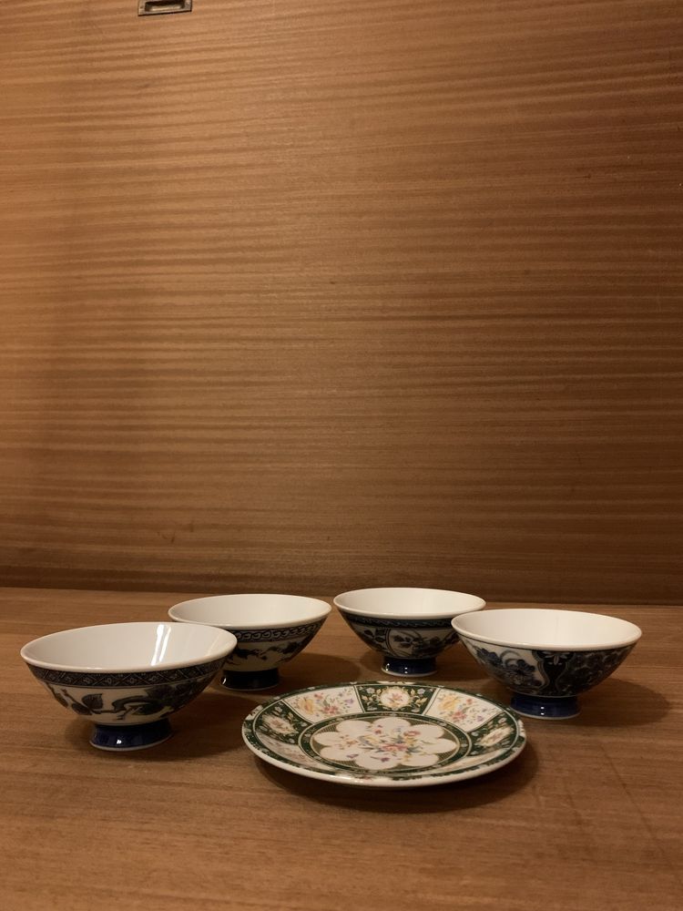 Cerâmica oriental - tigelas e prato