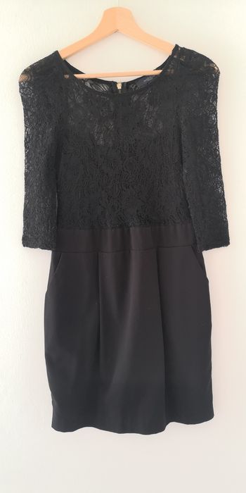 Vestido de renda preto