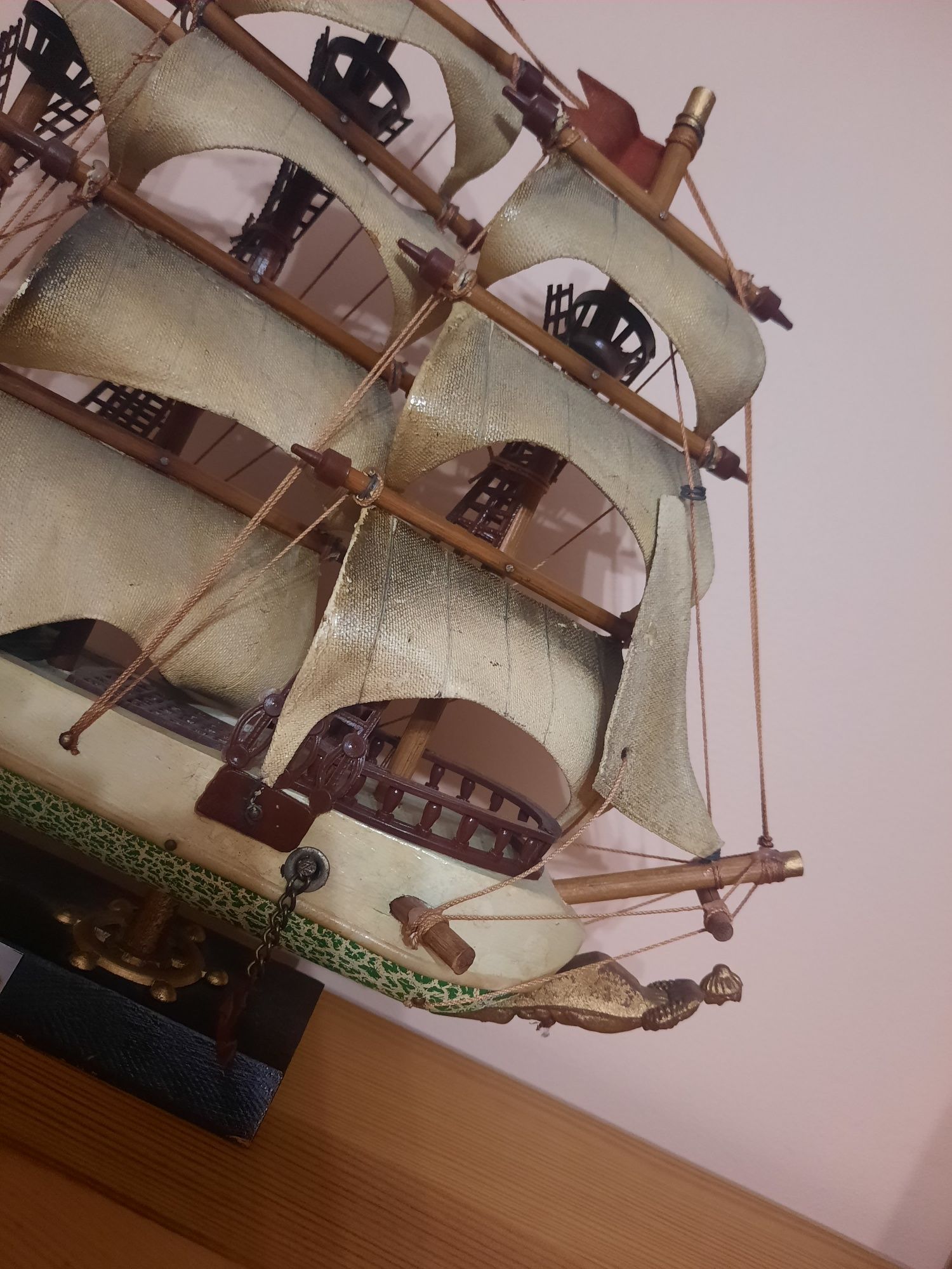 Stary drewniany model statku Clipper 1846