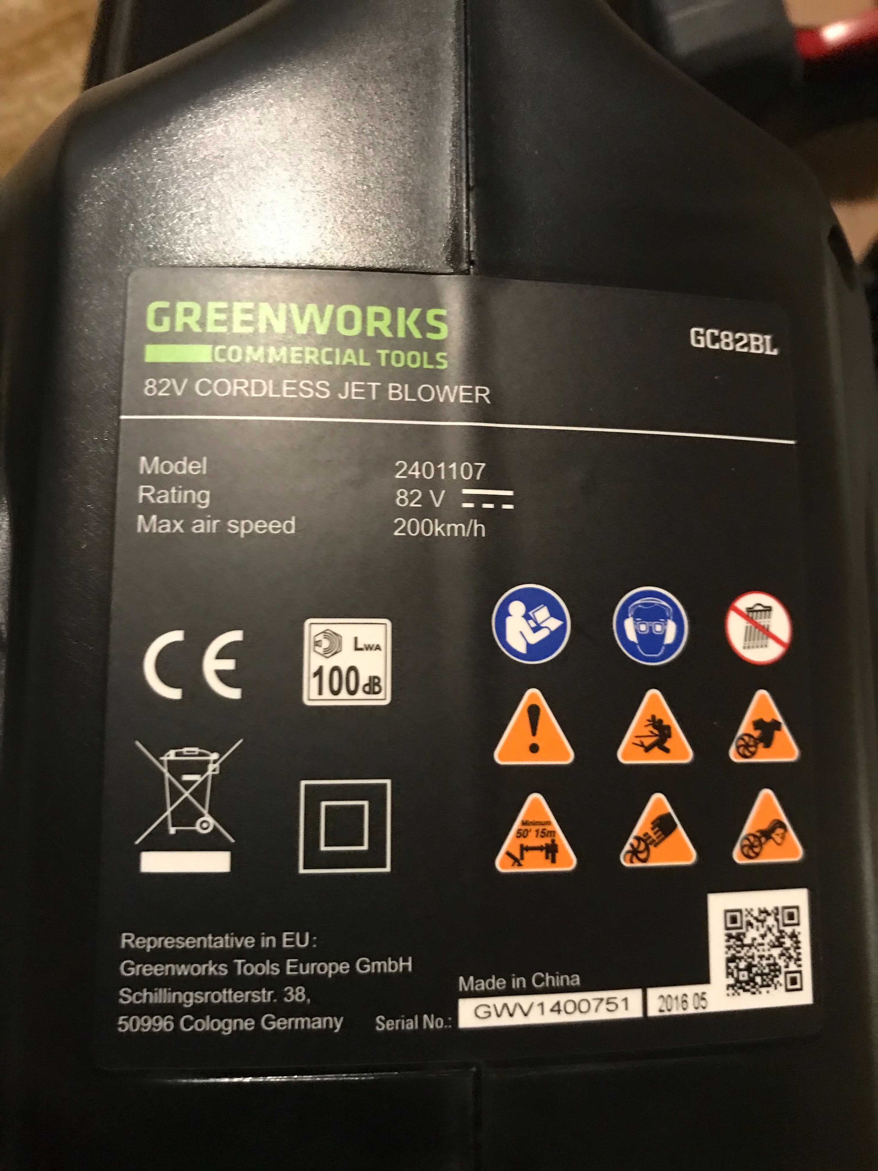 Акумулятор Greenworks GC82B10BP,CRAMER 82CS25,82TB10,GС82BL+зарядка