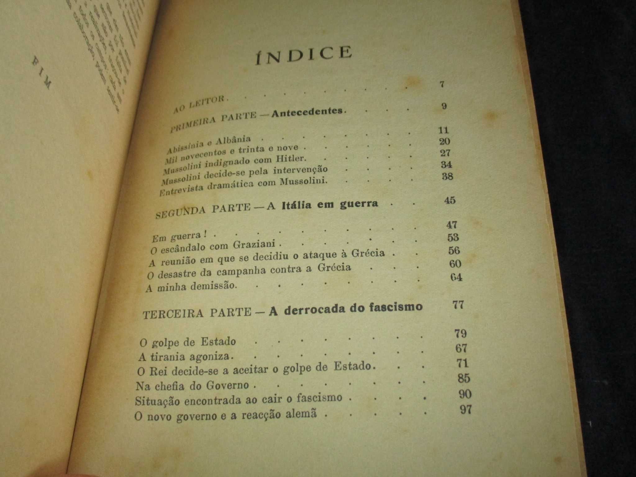 Livro Memórias de um período Dramático Pietro Badoglio