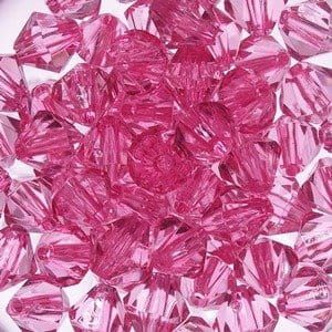 Korale Akrylowe Diamentowe 8mm ( 30szt ) Róż