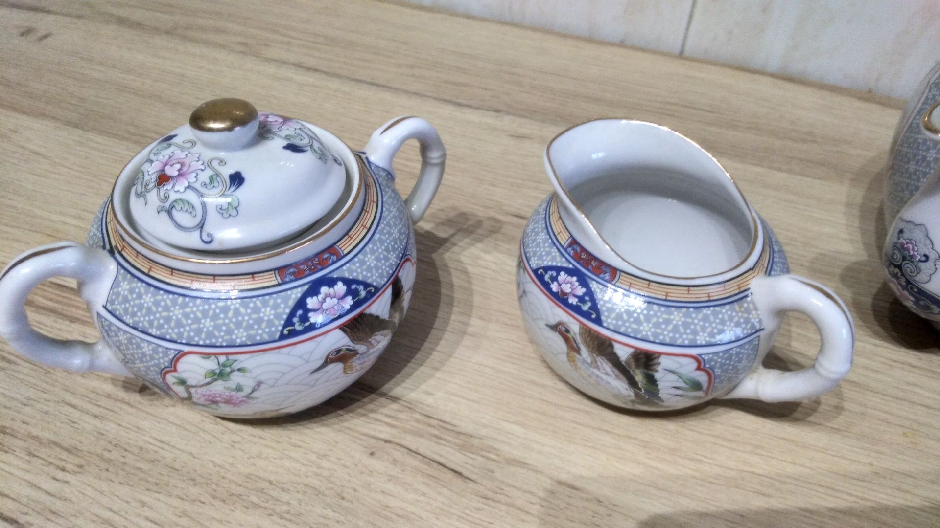 Serviço de chá de louça fina chinesa