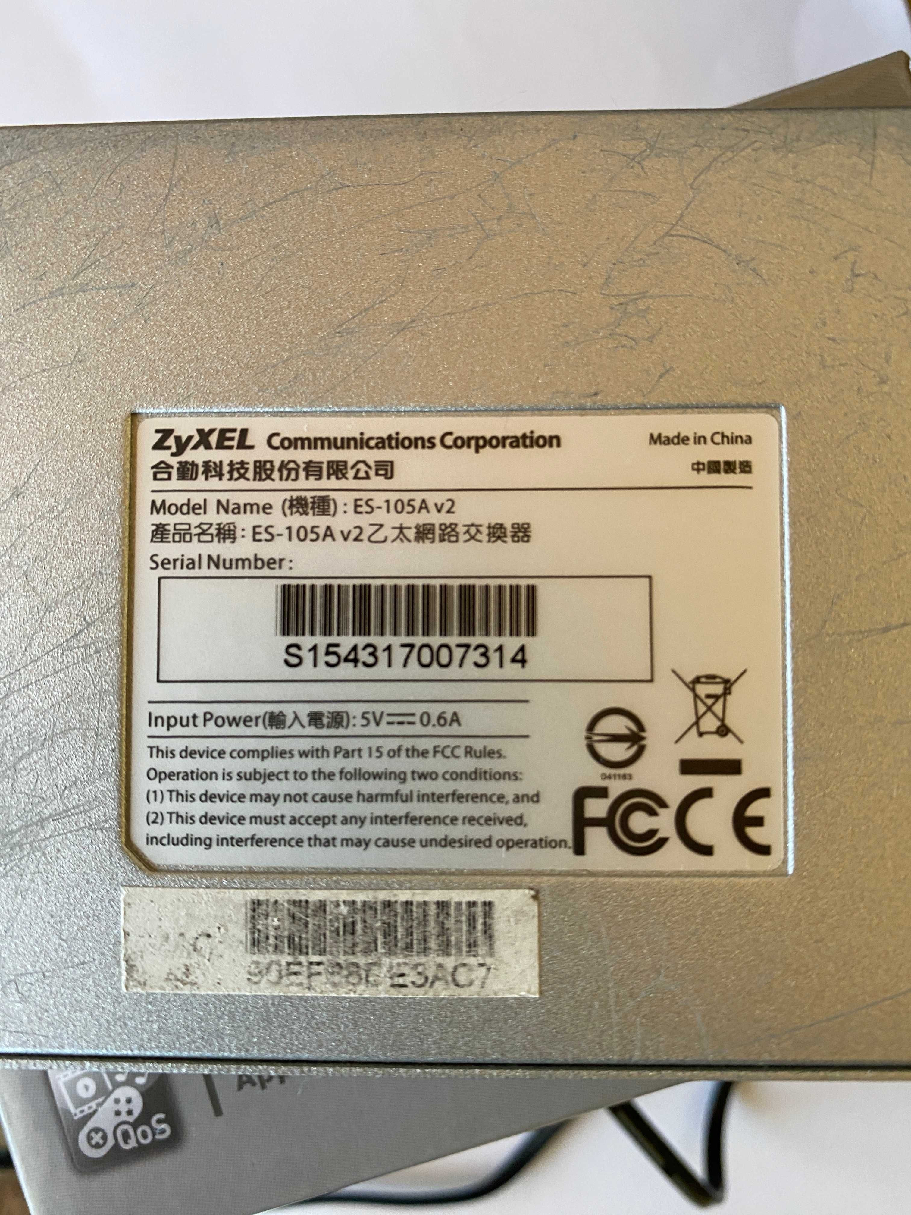 Switch niezarządzalny Zyxel ES-105A v2 5x 10/100